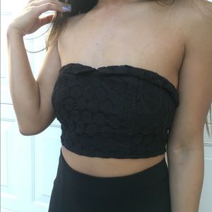Black Tube/crop top (reversible)
